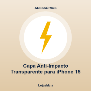 Capa Anti-Impacto Transparente para iPhone 15